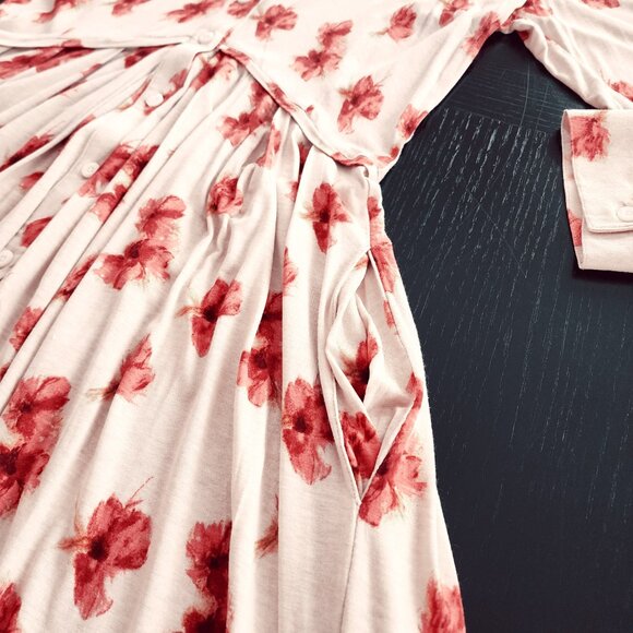 Vintage Samantha Sung London| Aubrey Maxi Dress| Coral Floral| NWT Size 10 - Picture 5 of 12